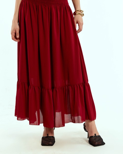 SIXDO Woven Flared Dress 2 Pieces